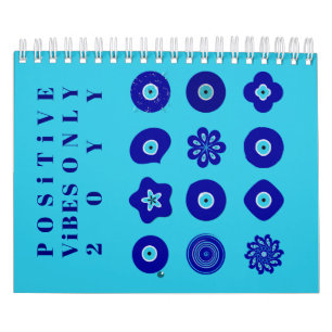 Calendário Olho Azul do Mal Sorte Boa Nazar e Arte Talismã