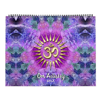 Calendário OM Artiery Yoga New Age Meditational Mandala