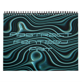Calendário Ondas de Fantasia Funky 3D Designs de Arte Moderno