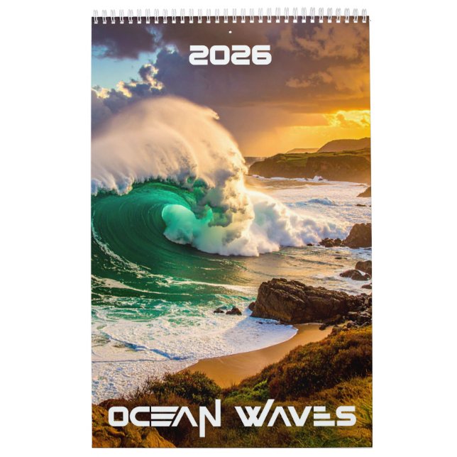 CALENDÁRIO ONDAS OCEANAS - 2026 - (Capa)