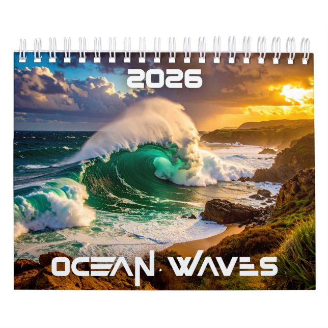 CALENDÁRIO ONDAS OCEANAS - 2026 - (Capa)