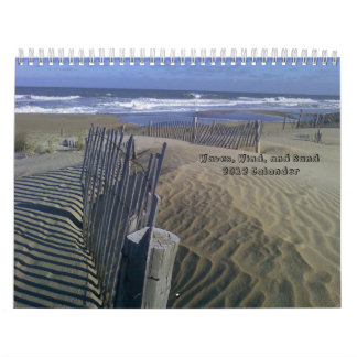 Calendário Ondas, vento, & areia Calander 2012