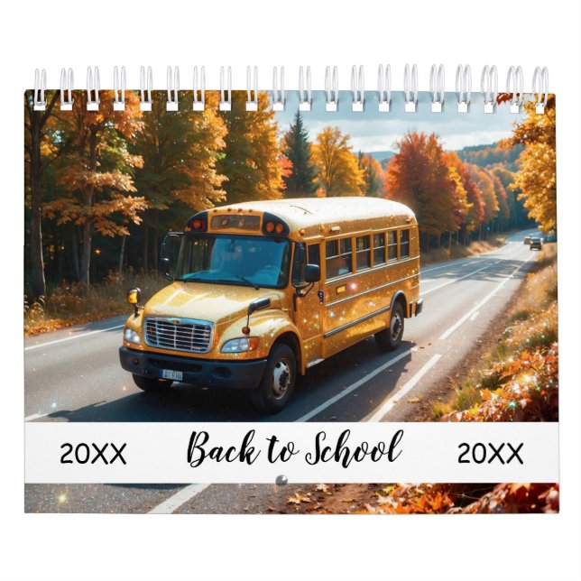 Calendário Ônibus de escola de elogios impressionante (Capa)