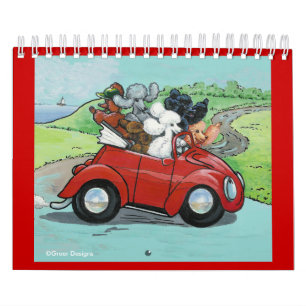 Calendário Oodles de Poodles Dog Art Calender