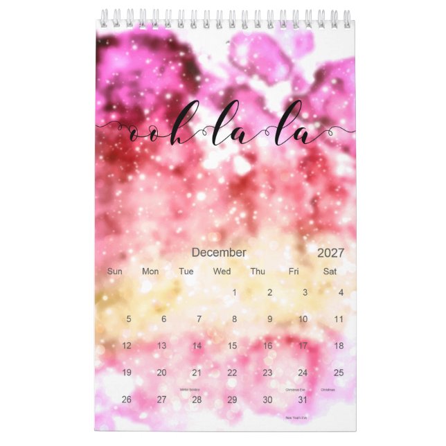 Calendário Ooh-La-la (Dez 2027)
