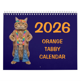 Calendário Orange Tabby Calendar