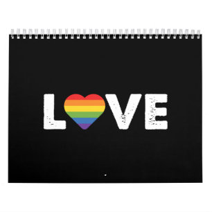 Calendário Orgulho Amor é Amor Igualdade Gay Arco-íris LGBTQ 
