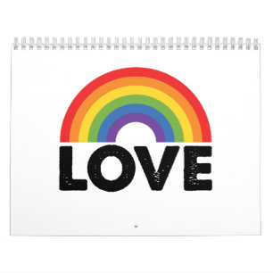 Calendário Orgulho Amor Igualdade Gay Rainbow LGBTQ