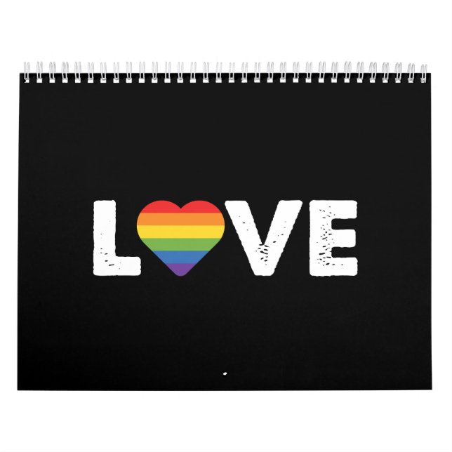 Calendário Orgulho Amor Igualdade Gay Rainbow LGBTQ (Capa)