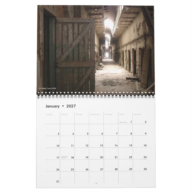 Calendário oriental 2012 da penitenciária do (Jan 2027)