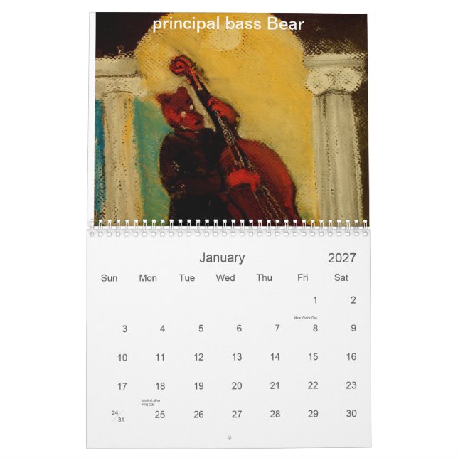Calendário Orquestra filarmónica do urso (Jan 2027)