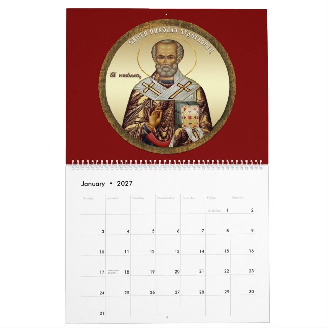 Calendário ortodoxo 2025 (Jan 2027)