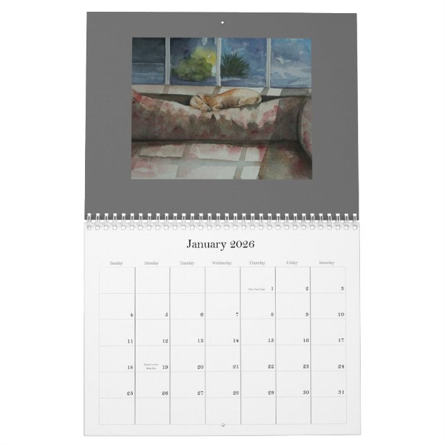 Calendário Os cães vivem aqui (Jan 2026)