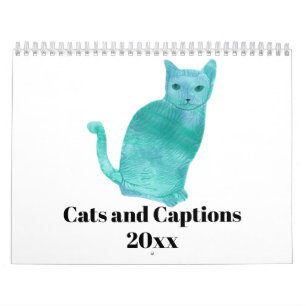 Calendário Os gatos e o humor do divertimento dos subtítulos
