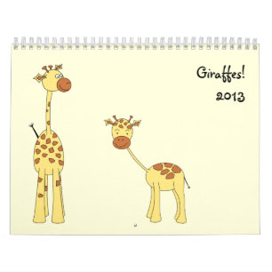 Calendário Os girafas Calendar 2013. Desenhos animados