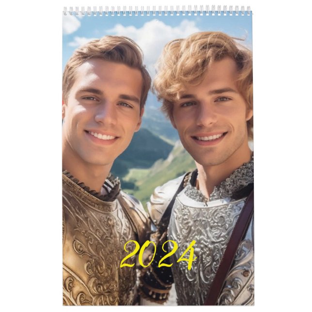 Calendário Os homens mais românticos. 2024 (Capa)
