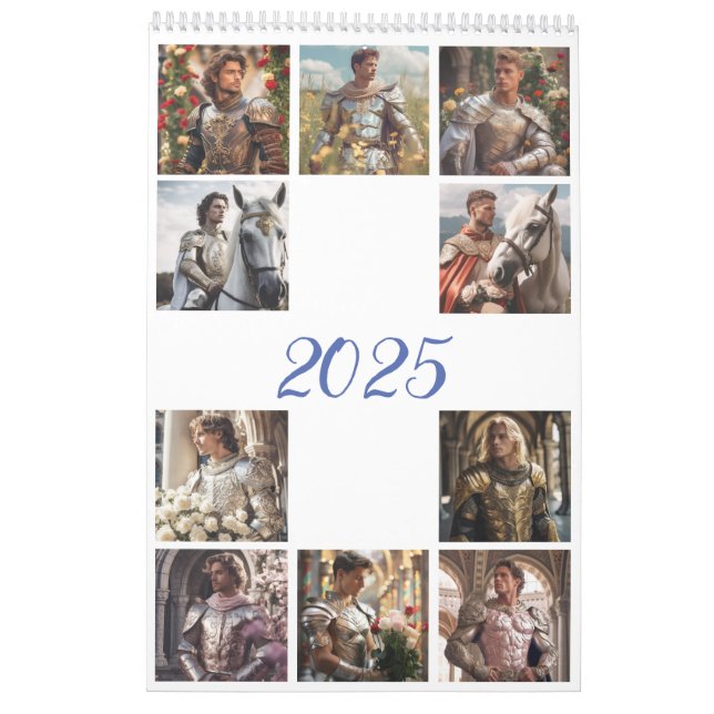 Calendário Os homens mais românticos. 2025 (Verso)