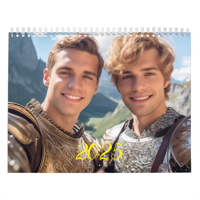 Calendário Os homens mais românticos. 2025 (Capa)