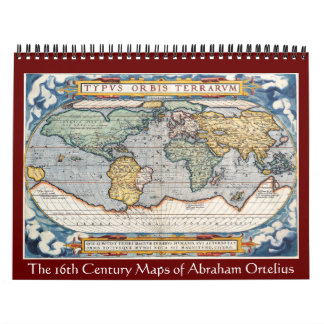 Calendário Os mapas de Abraham Ortelius 2012