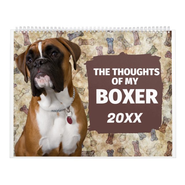 Calendário Os pensamentos hilários do meu boxer (Capa)