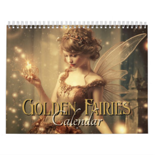 Calendário Ouro Fairy Fantasy Fae Women 2024