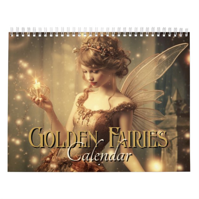 Calendário Ouro Fairy Fantasy Fae Women 2024 (Capa)