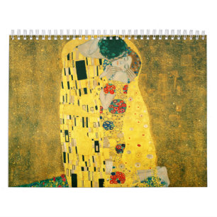 Calendário Ouro Gustav Klimt é o beijo dos amantes
