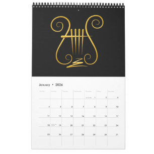 Calendário Ouro Lyre