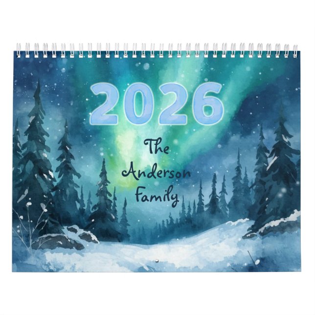 Calendário Outdoor Adventure Photo Calendar 2026 Family (Capa)