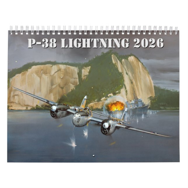 Calendário P-38 Lightning Authorized 2026 Calendar (Capa)