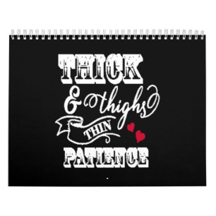 Calendário paciência espessa e coxa