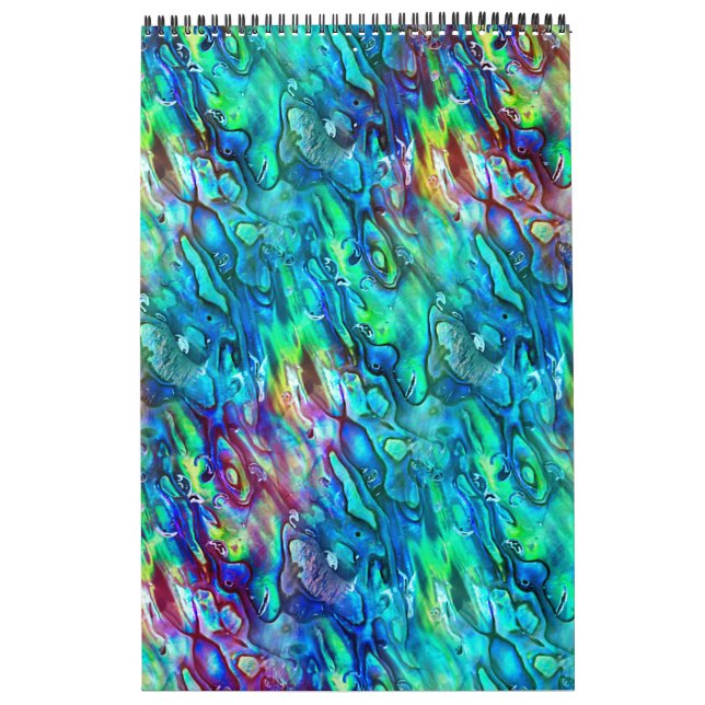Calendário Padrão 1 de shell Abalone Paua da Nova Zelândia (Capa)