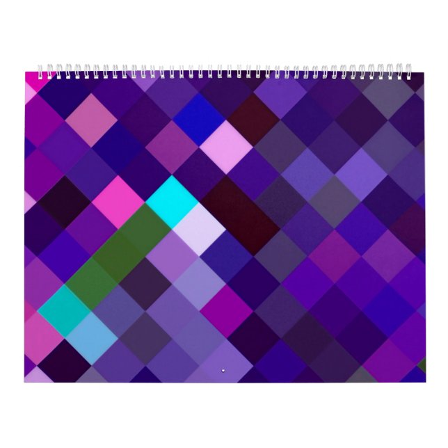 Calendário Padrão ixelado - Roxo (Capa)