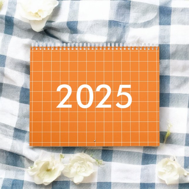 Calendário Padrão Verificado de Xadrez Laranja (Criador carregado)