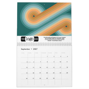 Calendário Padrões Chic Femininos - Presente de Logotipo Come