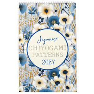 Calendário Padrões Chiyogami Japoneses de 2026