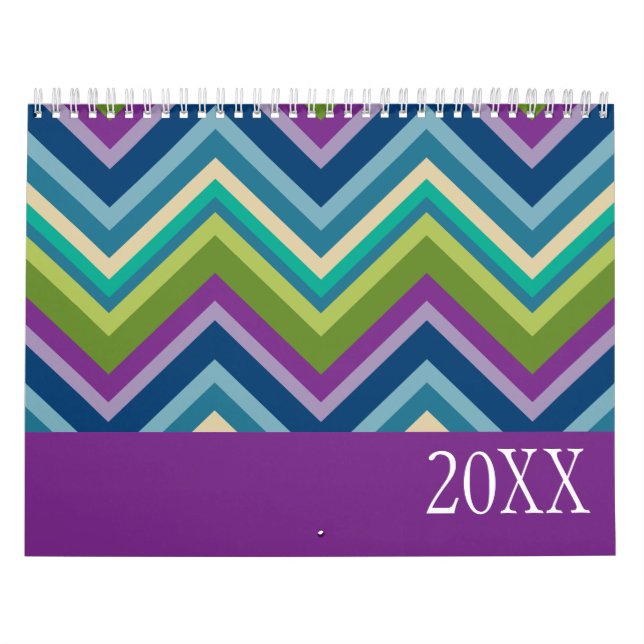 Calendário Padrões coloridos e Designs Funky (Capa)