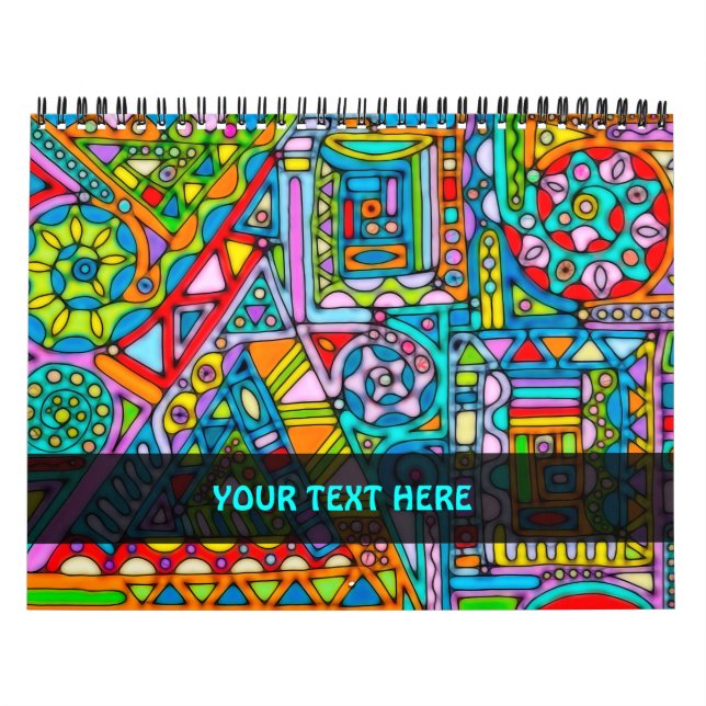 Calendário Padrões De Mão E Digitalmente Pintados Art 53° (Capa)