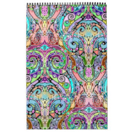 Calendário Padrões De Mão E Digitalmente Pintados Artigo 10º