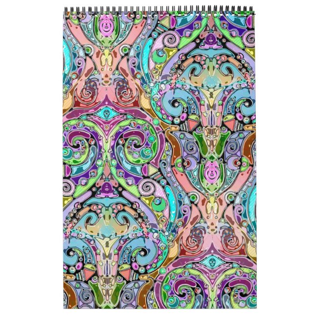 Calendário Padrões De Mão E Digitalmente Pintados Artigo 10º (Capa)