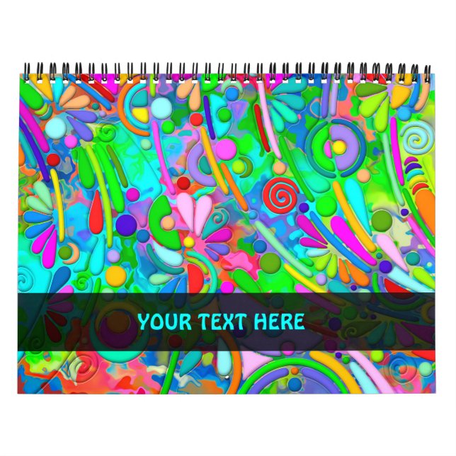 Calendário Padrões De Mão E Digitalmente Pintados Artigo 18º (Capa)