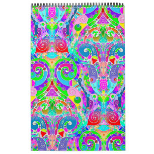 Calendário Padrões De Mão E Digitalmente Pintados Artigo 22º