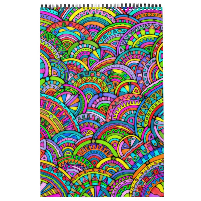 Calendário Padrões De Mão E Digitalmente Pintados Artigo 27º (Capa)