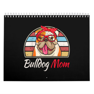 Calendário Pai de Mãe do Bulldog Inglês