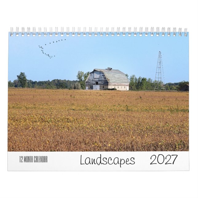 Calendário Paisagem 2027 12 Meses Parede (Capa)