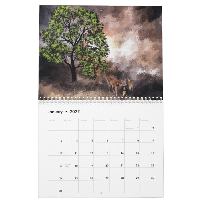 Calendário Paisagem Art 2025 (Jan 2027)