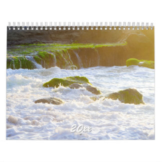 Calendário Paisagem Corpo de Água Praia Mar Oceano Lagos