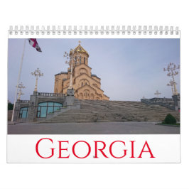 Calendário Paisagem da arquitetura Georgia Tbilisi Borjomi