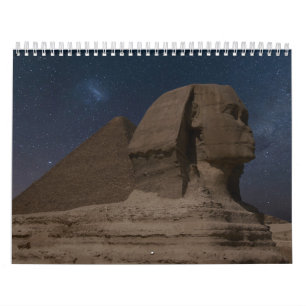 Calendário Paisagem das Pirâmides Esfinge Egito Viagem Férias