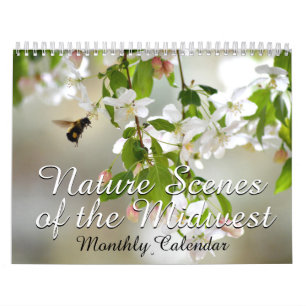 Calendário Paisagem do jardim de Midwest das cenas da